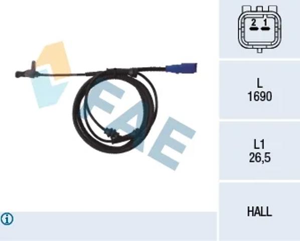 Датчик ABS задний 78098 FAE