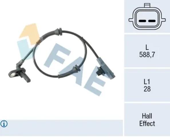 Задний левый датчик АБС 78505 FAE