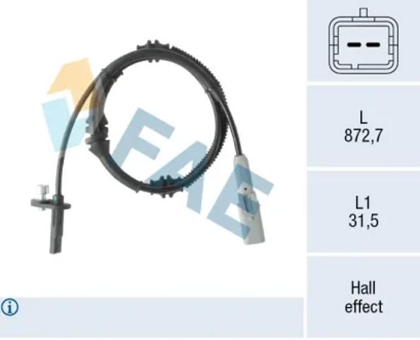 Датчик АБС (ABS) передний 78552 FAE