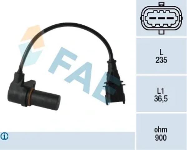 Датчик оборотов коленвала 79068 FAE