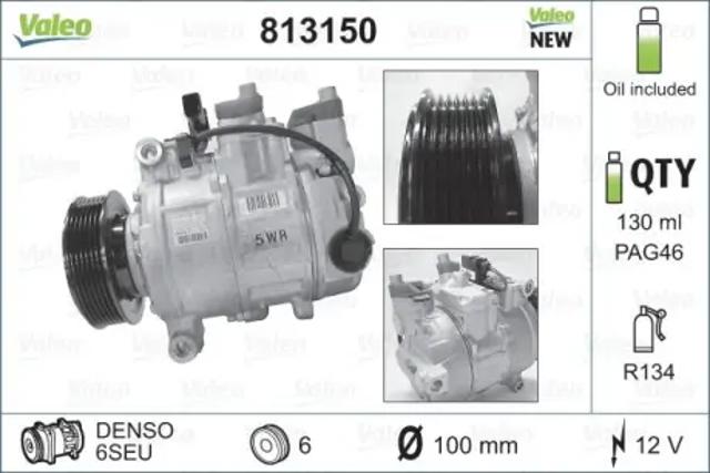 Компрессор кондиционера 813150 VALEO