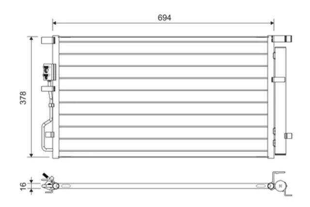 Радиатор охлаждения кондиционера 822614 VALEO