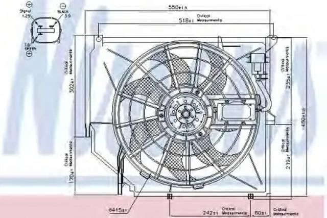 NISSENS 85649 Диффузор вентилятора в сборе с мотором и крыльчаткой в наличии Каменское