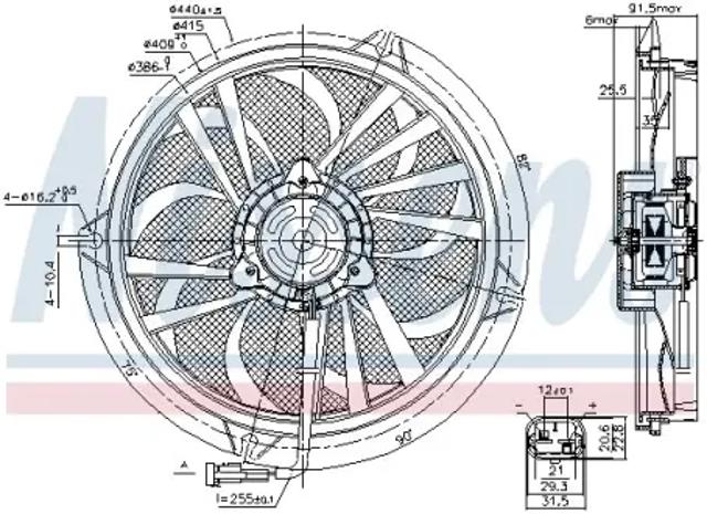Вентилятор радиатора 85674 NISSENS