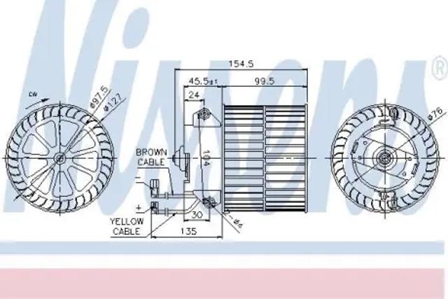 NISSENS 87057 Мотор вентилятора печки (отопителя салона) в наличии Ровно