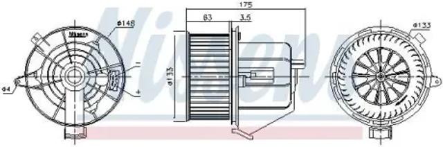Вентилятор печки 87293 NISSENS