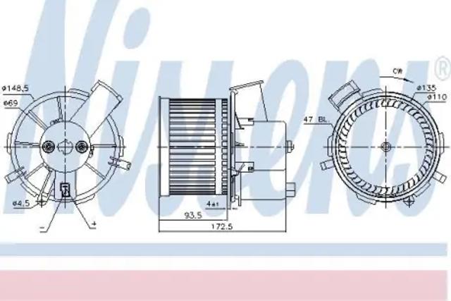 NISSENS 87405 Мотор вентилятора печки (отопителя салона) в наличии Черкассы