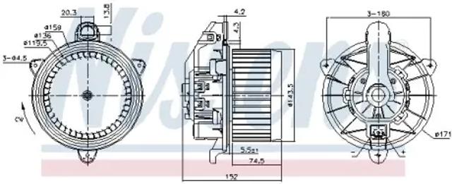NISSENS 87495 Вентилятор печки в наличии Одесса