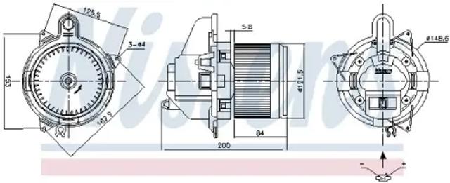 Отопителя салона 87501 NISSENS
