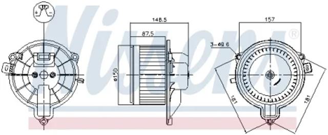 Электромотор печки 87572 NISSENS