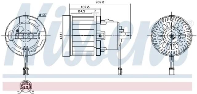 Электромотор печки 87610 NISSENS