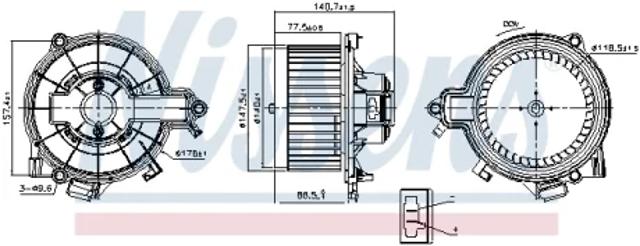 Отопителя салона 87616 NISSENS