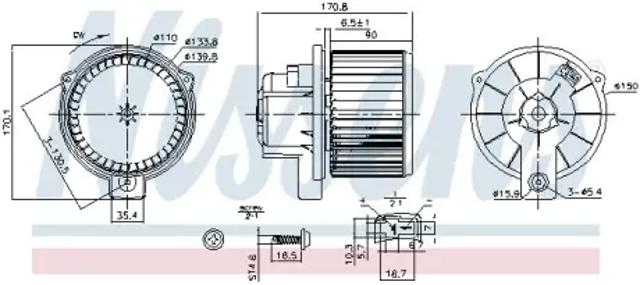 Отопителя салона 87709 NISSENS