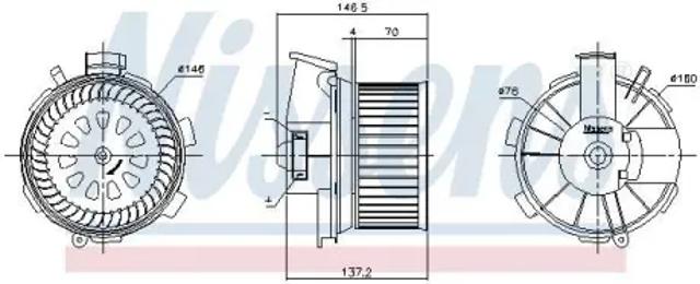 Отопителя салона 87744 NISSENS