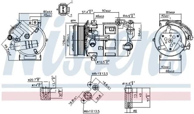 Компрессор климатической установки 890210 NISSENS