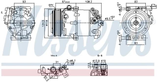 Компрессор кондиционера 890897 NISSENS