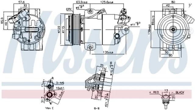 Насос кондиционера 891012 NISSENS