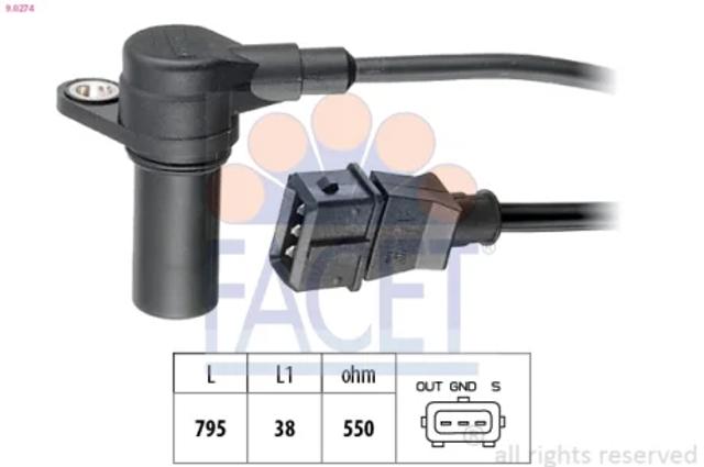 Датчик коленвала 90274 FACET