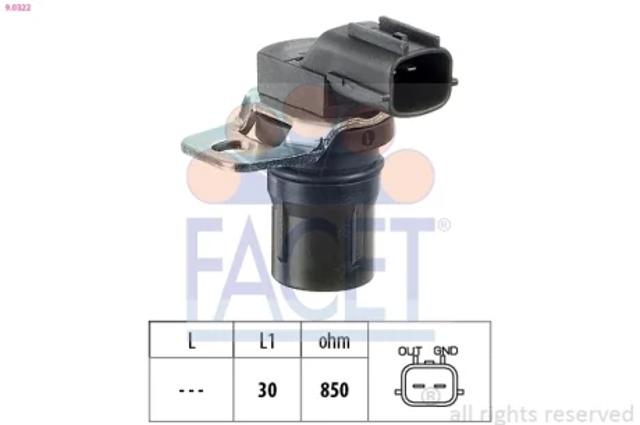 Датчик скорости спидометра 90322 FACET