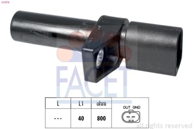 Датчик положения коленвала 90578 FACET