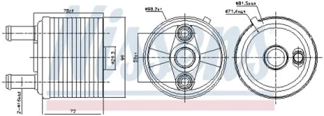 Радиатор охлаждения, АКПП 91267 NISSENS