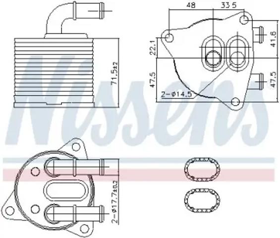 NISSENS 91286 Радиатор охлаждения, АКПП/КПП в наличии Сумы