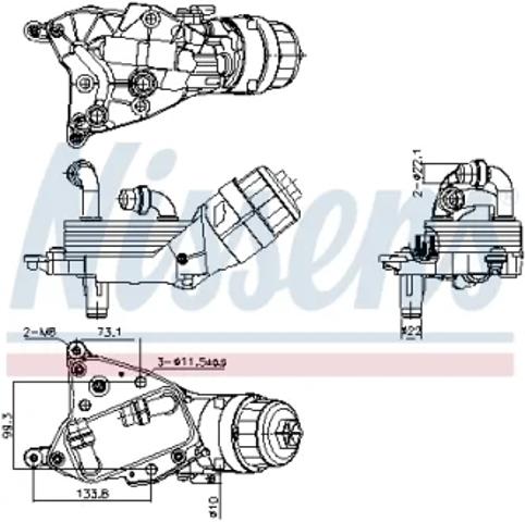 Корпус маслофильтра 91349 NISSENS