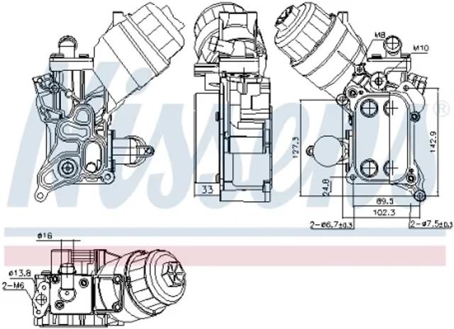 Корпус маслофильтра 91355 NISSENS
