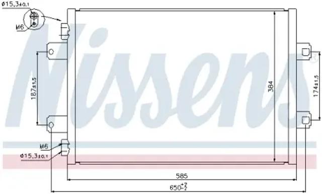 Радиатор кондиционера 940077 NISSENS