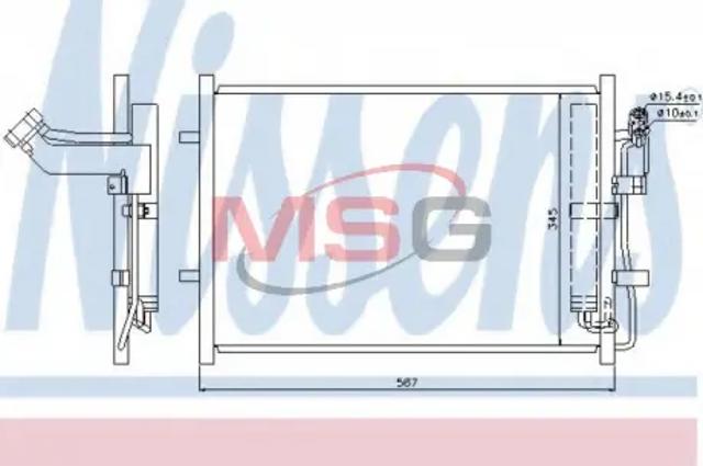 Трубопроводы и радиатор кондиционера 940148 NISSENS