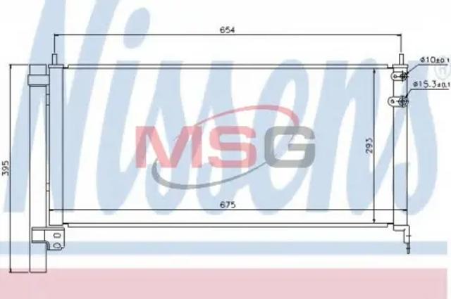 Радиатор системы охлаждения кондиционера 940175 NISSENS