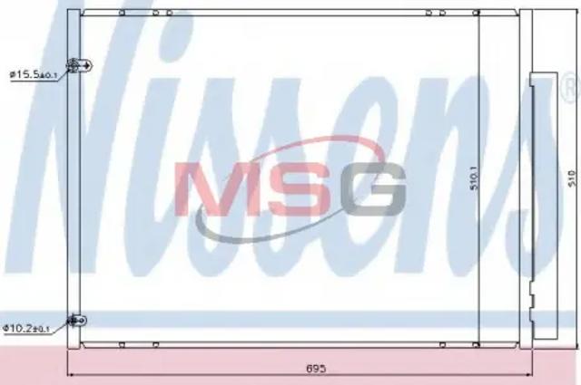 Радиатор охлаждения кондиционера 940298 NISSENS