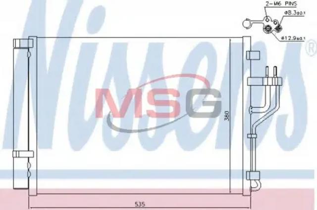 Конденсатор кондиционера 940353 NISSENS