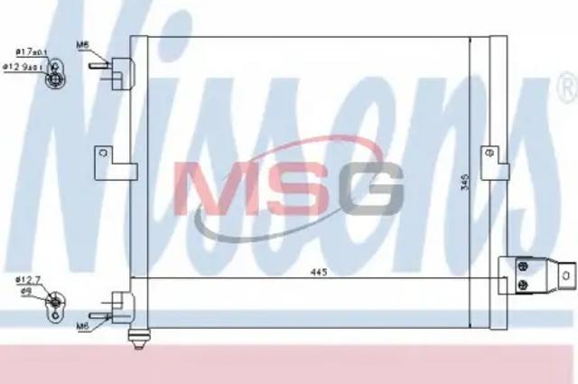 Конденсатор системы охлаждения 94036 NISSENS