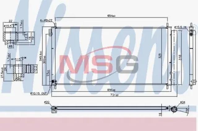 Радиатор охлаждения кондиционера 940534 NISSENS