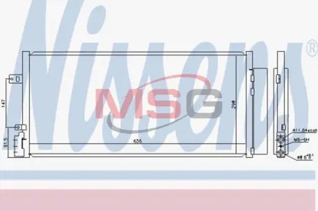 Конденсатор кондиционера 940581 NISSENS