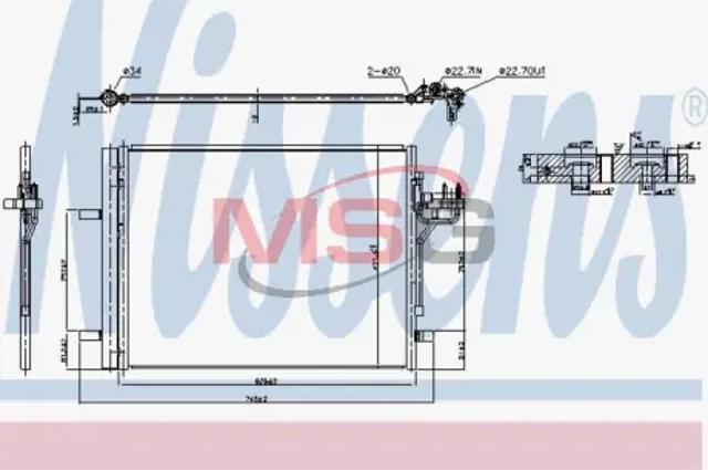 Трубопроводы и радиатор кондиционера 940586 NISSENS
