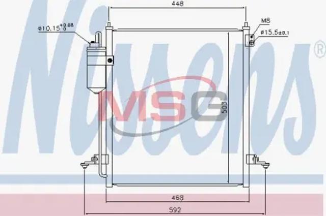 Конденсатор кондиционера 940610 NISSENS
