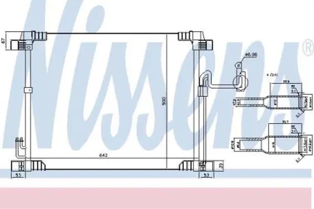 Трубопроводы и радиатор кондиционера 940616 NISSENS