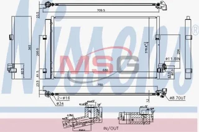 NISSENS 940748 Радиатор кондиционера в наличии Запорожье