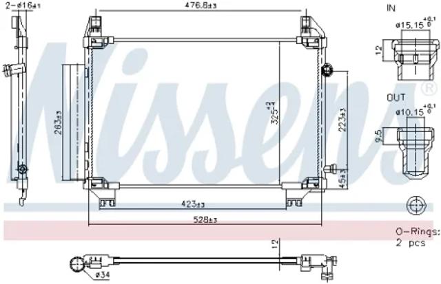 Радиатор кондиционера 940943 NISSENS
