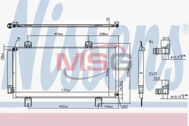 Конденсатор кондиционера 941039 NISSENS