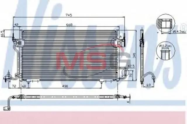 Конденсатор кондиционера 94218 NISSENS