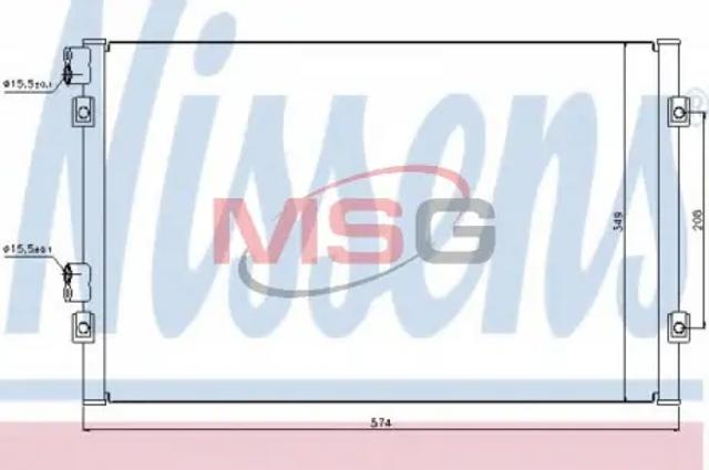 Конденсатор системы охлаждения 94555 NISSENS