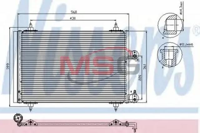 Конденсатор кондиционера 94560 NISSENS
