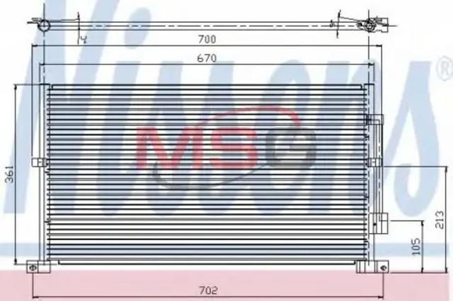 Конденсатор кондиционера 94585 NISSENS