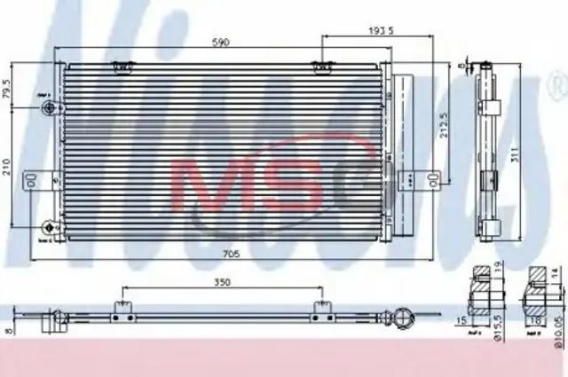 94652 NISSENS Радиатор кондиционера купить в Николаев