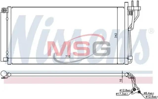 Конденсатор кондиционера 94804 NISSENS