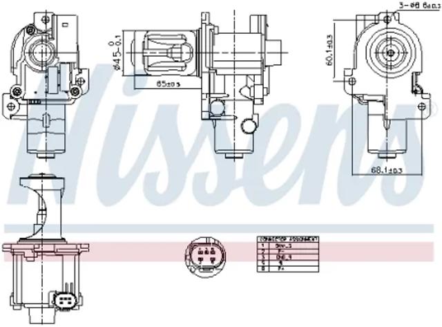 Клапан EGR системы рециркуляции отработавших газов 98216 NISSENS