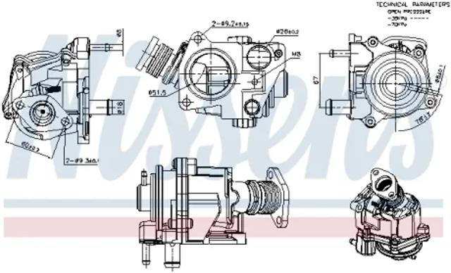 Клапан EGR системы рециркуляции отработавших газов 98424 NISSENS